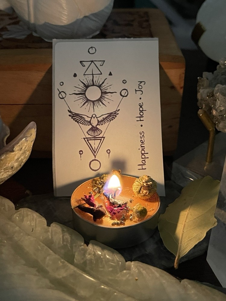 Happiness, Hope, Joy - Candle Burning - Same Day