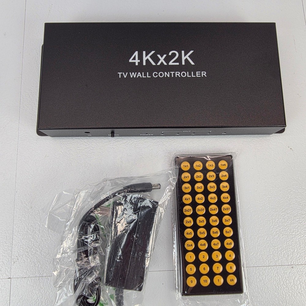 4Kx2K TV Wall Controller Video Processor 4x HDMI Input 4x HDMI Output Remote