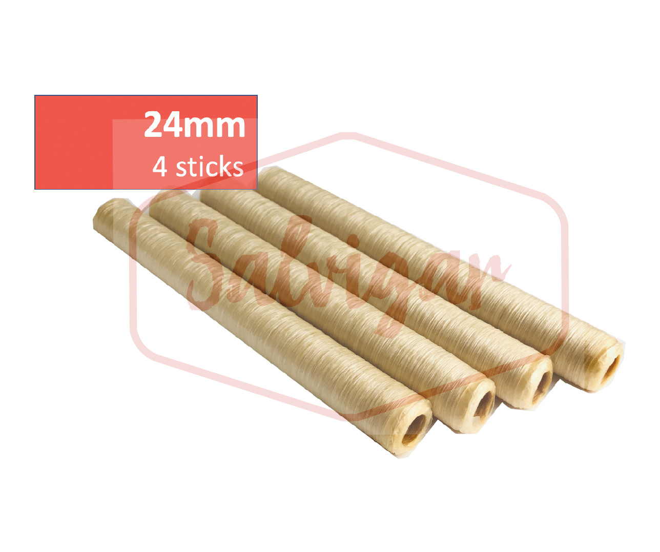 Collagen Casings Dry 24mm / 50ft for stuffing 58 Lb 360 sausages 4 sticks
