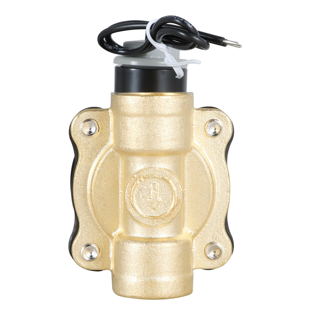 1/2-inch 12V DC Brass Electric Solenoid Valve NPT Gas Water Air Normally Closed