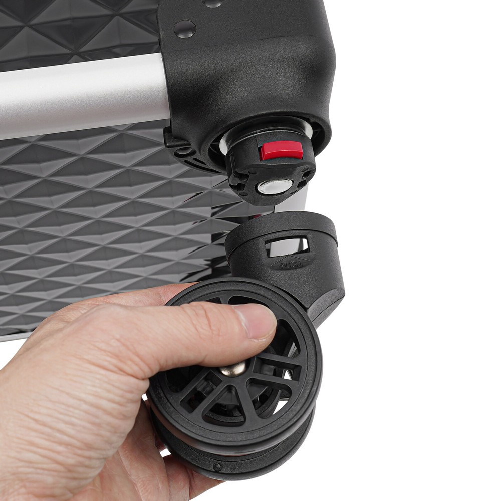 Professional Rolling Makeup Train Case, Multi-functional Cosmetic Trolley, Large