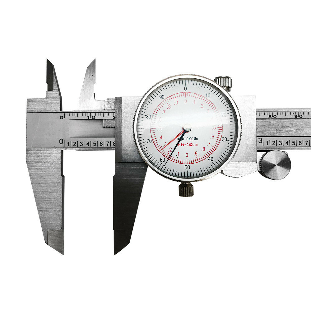 Dial Hand Tools Caliper 6'' / 150MM Dual Reading Shockproof Scale Metric SAE