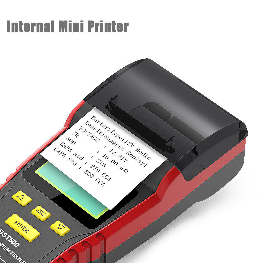 ANCEL BST500 Car Battery Tester Cranking Charging System Analyzer with Printer