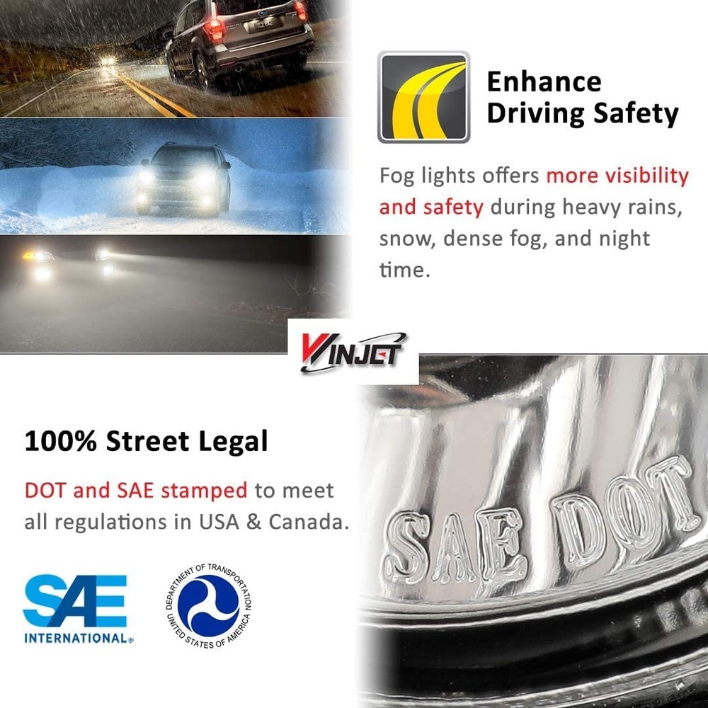 Fog Lights with Switch Wiring Kit for 2012-2014 Prius V