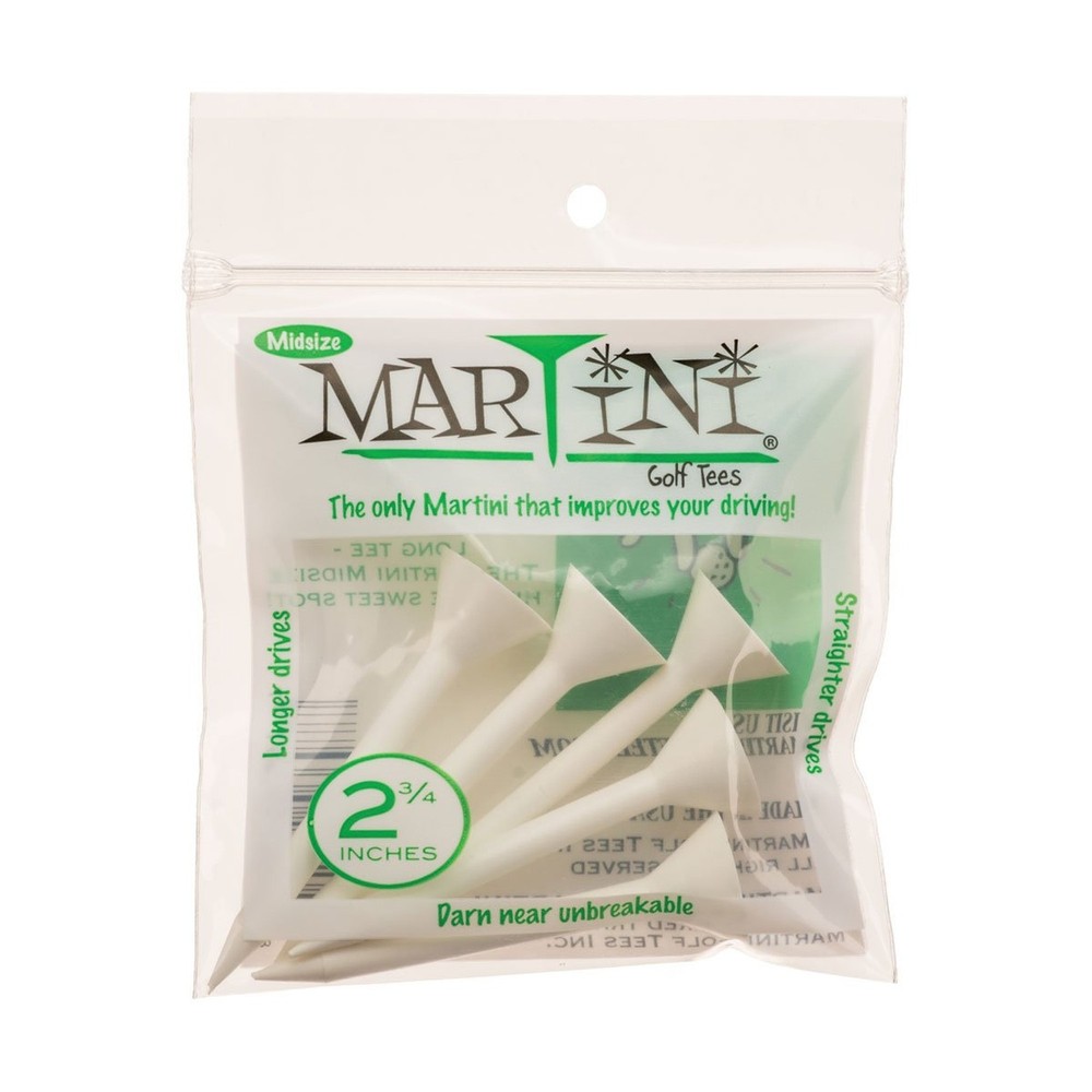 MARTINI Midsize 2 3/4" Golf Tees - Virtually Unbreakable White