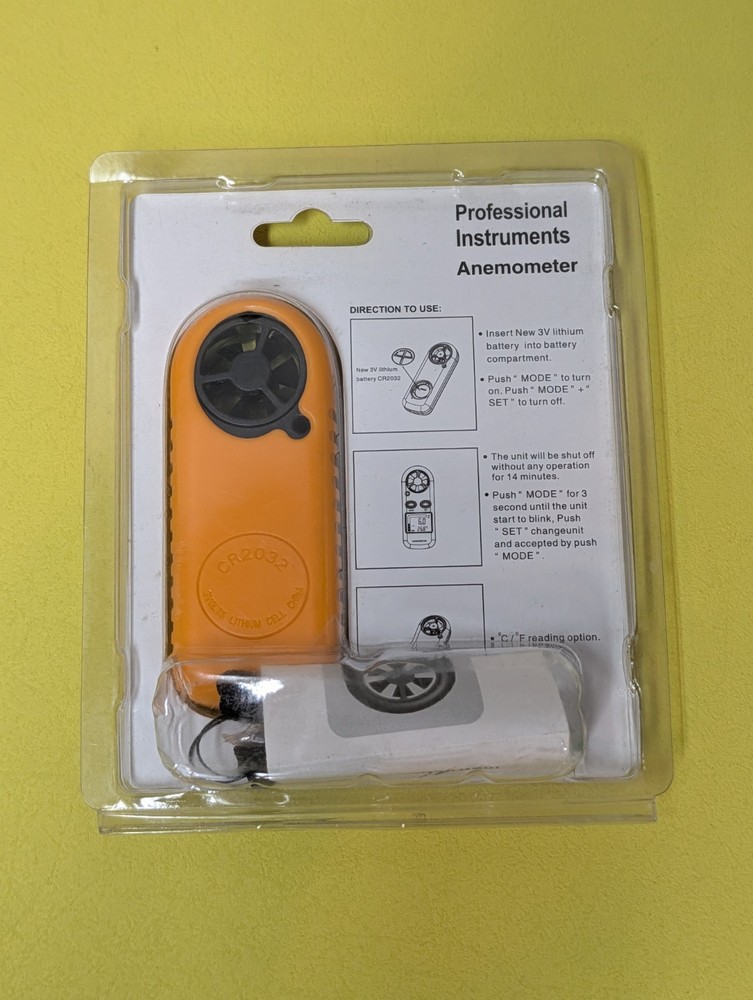 Digital Handheld Anemometer Wind Speed Gauge Air Flow Meter Thermometer