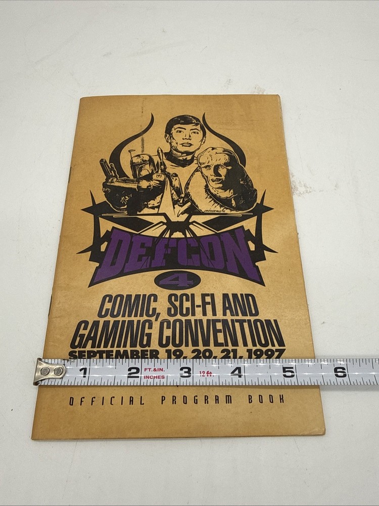 Defcon DC4 Program Guide Vintage defcon Sci-fi Gaming Convention Program 1997