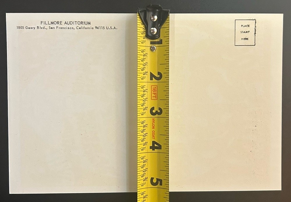 1966-FILLMORE-BG-3 POSTCARD-2ND PRINT-JEFFERSON AIRPLANE/PAUL BUTTERFIELD-WILSON