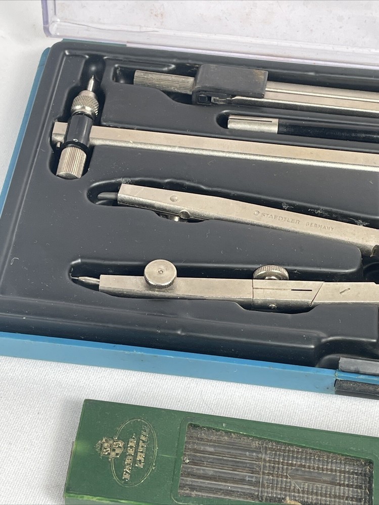 Vintage Staedtler Mars Masterbow Drawing Instrument Set Extra Lead Part Missing