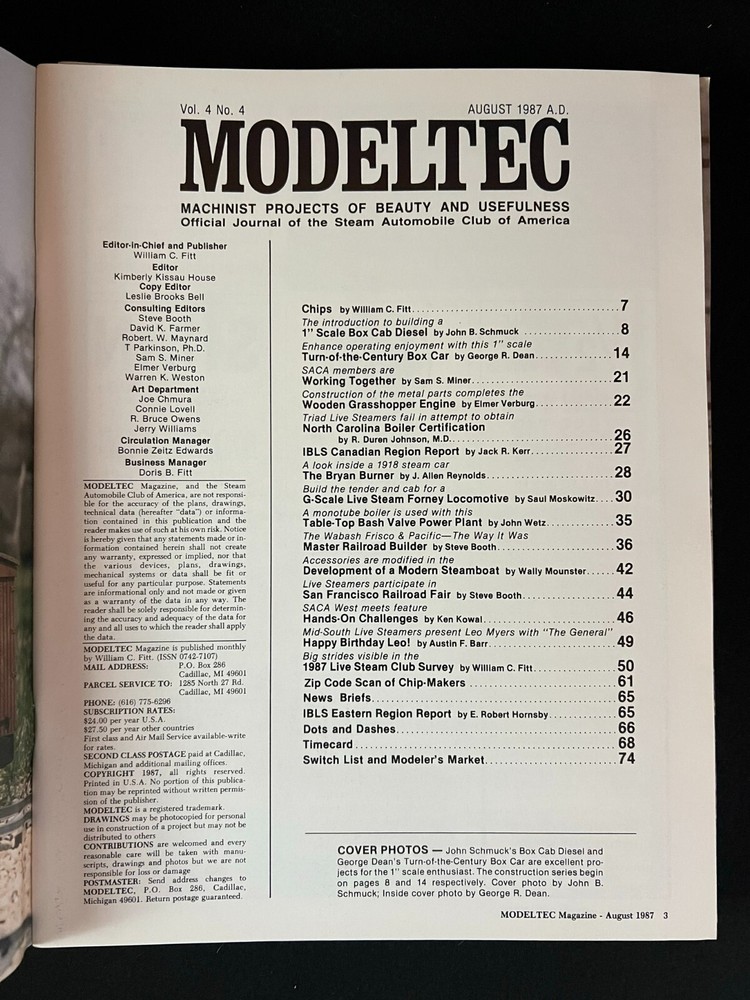 Modeltec Magazine August 1987