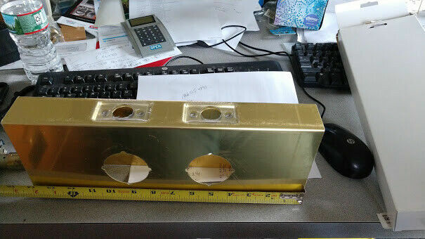 DON JO 14-2 CUSTOM LAYOUT WRAP AROUND PLATE US3 POLISHED BRASS