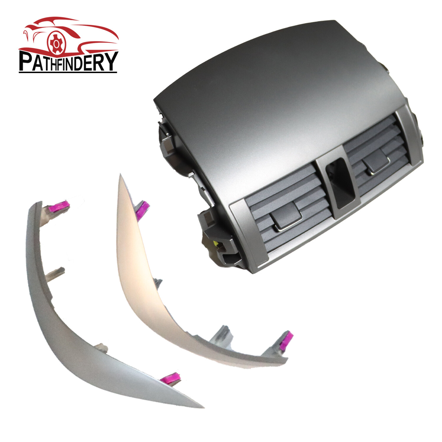 For 2009-2013 Toyota Corolla Center dash A/C Outlet Air Vent Panel w/ Strip Trim