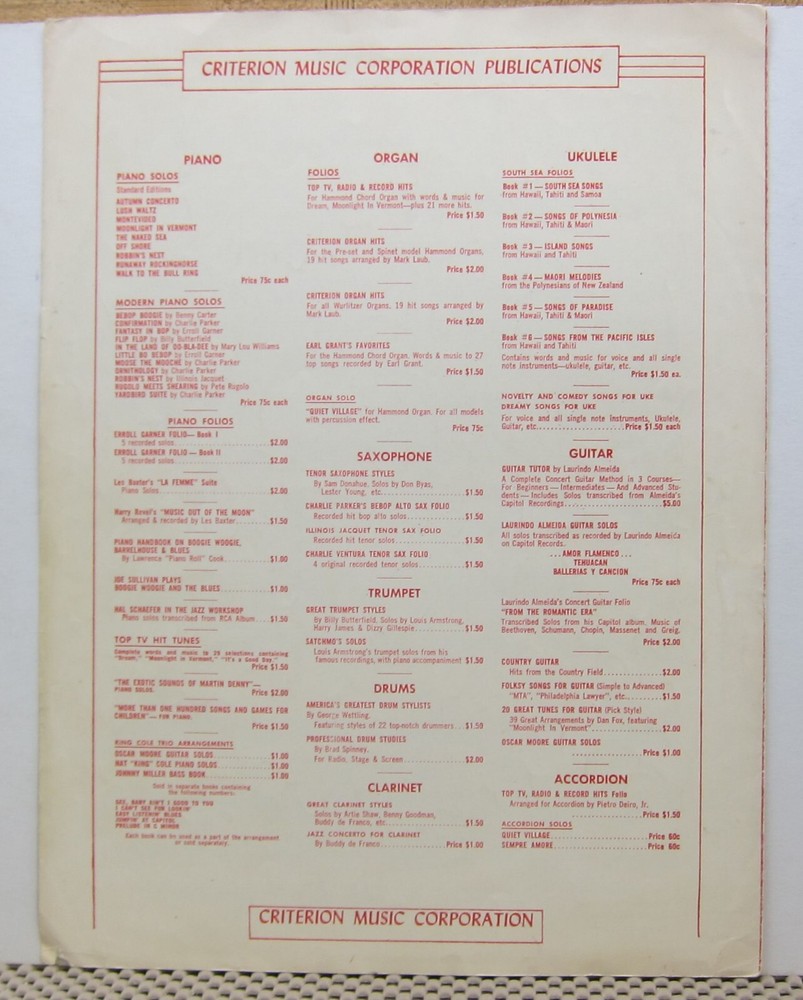 Tiny Bubbles - Leon Pober - Sheet Music 1966