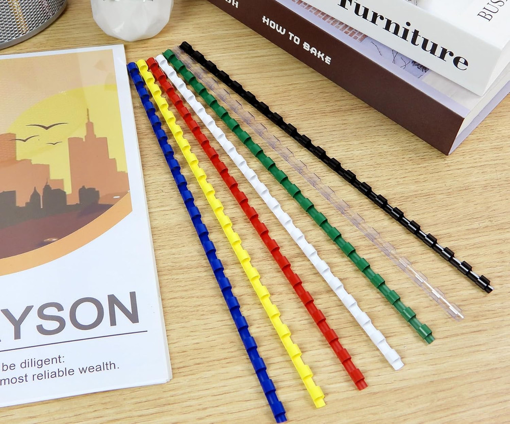 Rayson CR-8-100-M Plastic Binding Combs 5/16In. 21-Ring, 40-Sheet Capacity, Colo