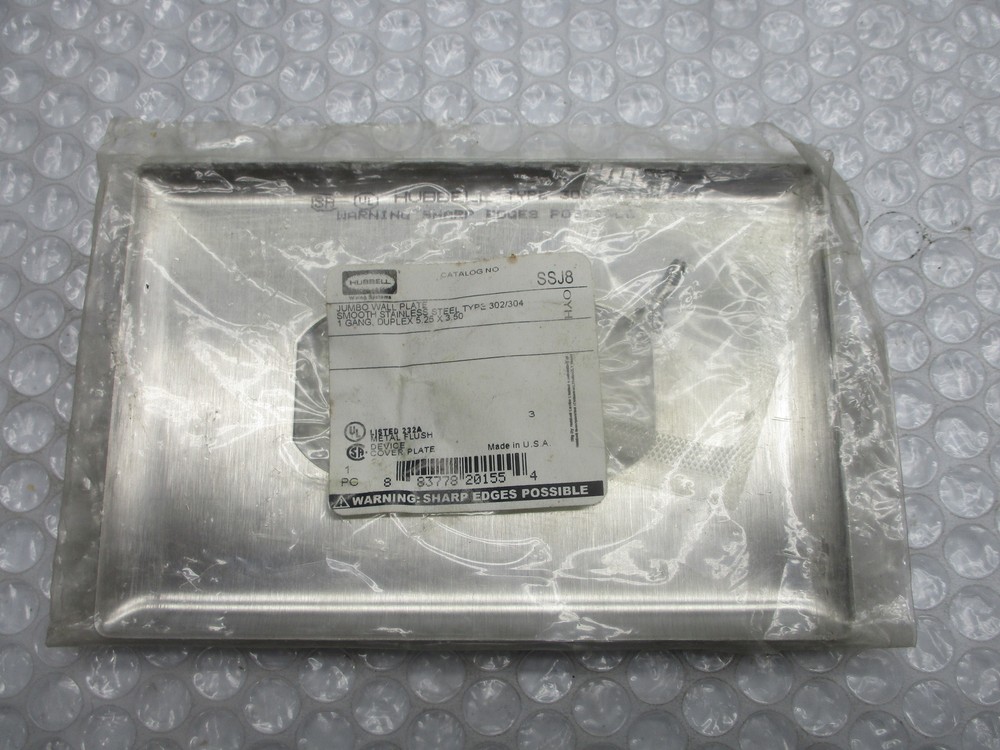 HUBBELL SSJ8 WALL PLATE NSMP
