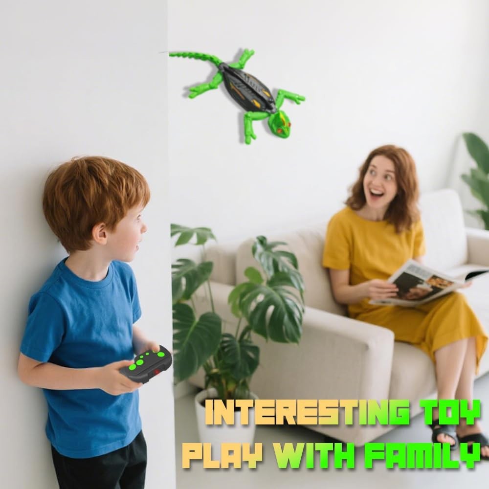 Wall Climbing RC Chameleon Toy for Kids Rechargeable Remote Control Lizard Toy