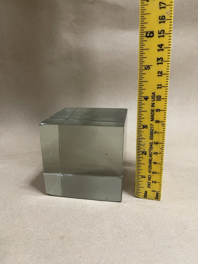 Solid Acrylic Display Cube 3x3x3 Polished Clear Jewelry Riser Bookcase Display