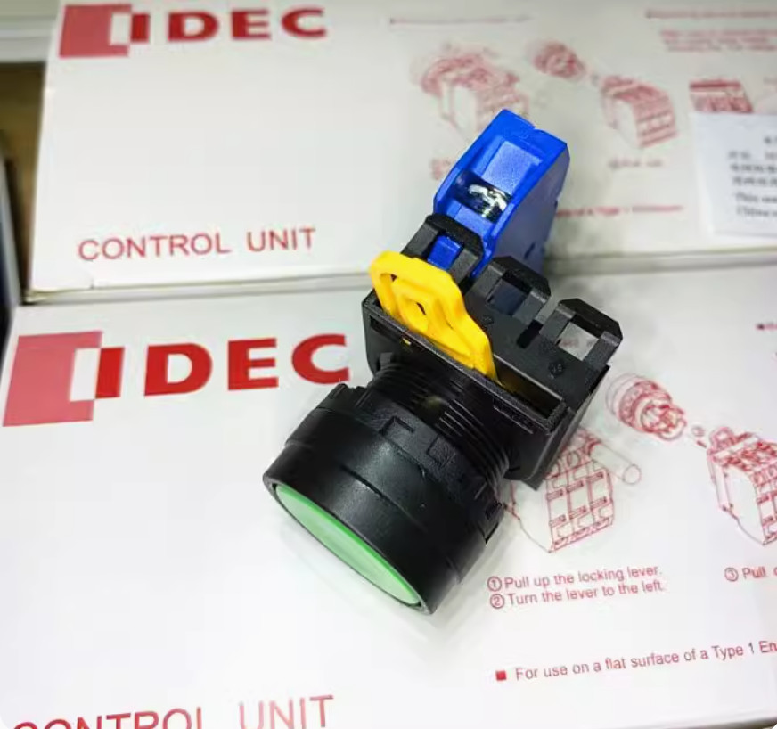 1PC New IDEC Push button switch YW1B-M1E21B 2NO1NC black #LL