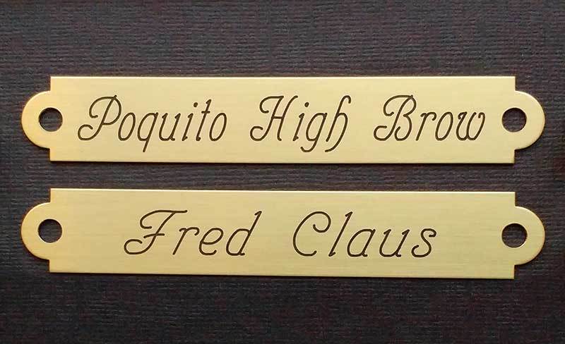 HALTER PLATE XLARGE THICK .050" Solid Brass Custom Engraved Horse ID Name Tag