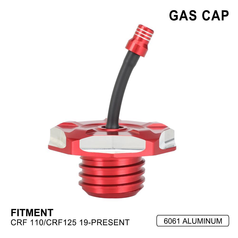 Dirt Bike Gas Fuel Tank Cap Cover CNC For Honda CRF110 CRF125 2019-2024 Red