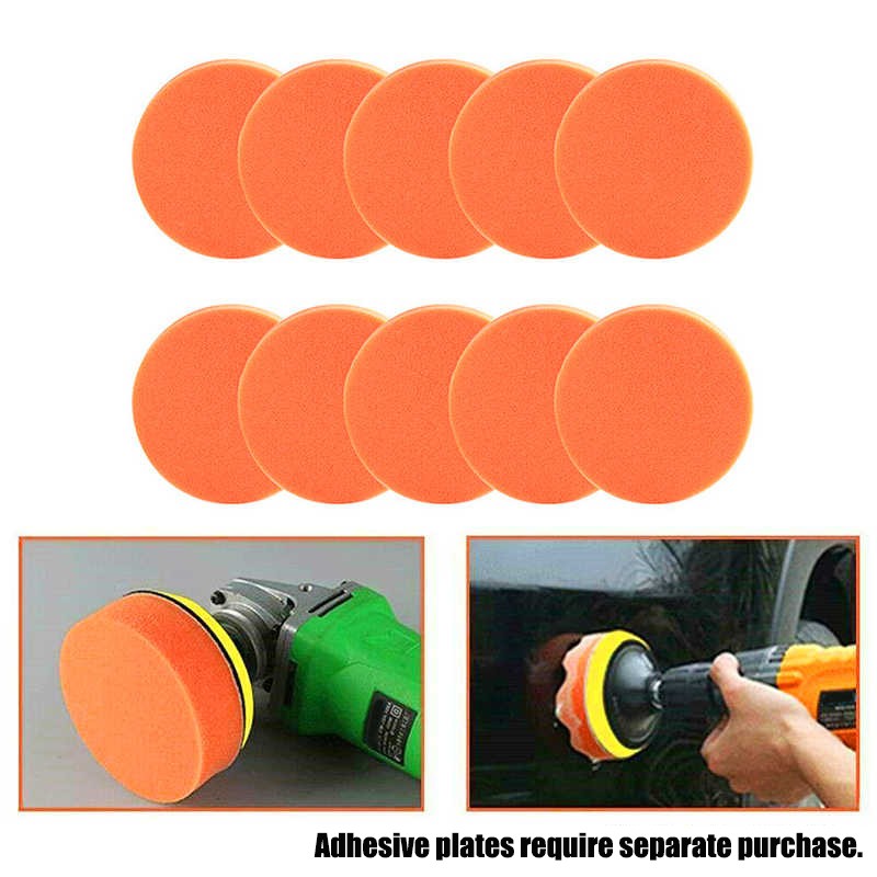 1"-7" Car Polishing Sponge Pad Buffing Buffer Pads Waxing Hook and Loop Back