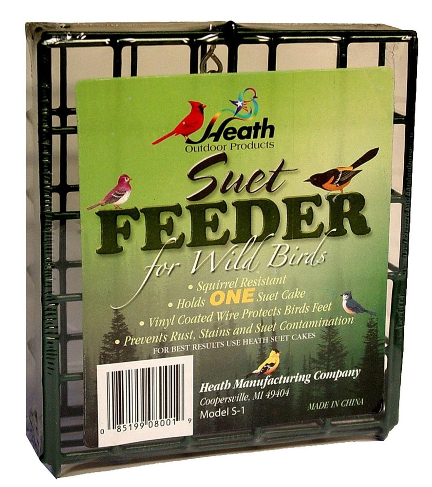 S18 Single Hanging Suet Feeder , Green