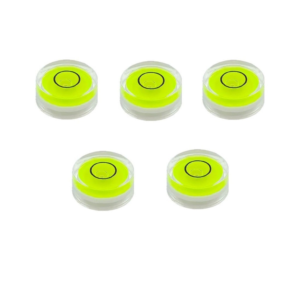 5Pcs Small Circular Bubble Levels with Double Sided Adhesive Bottom Mini Litt...