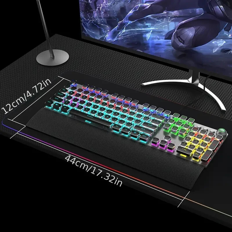 Mechanical Gaming Keyboard LED Rainbow Gaming Backlit