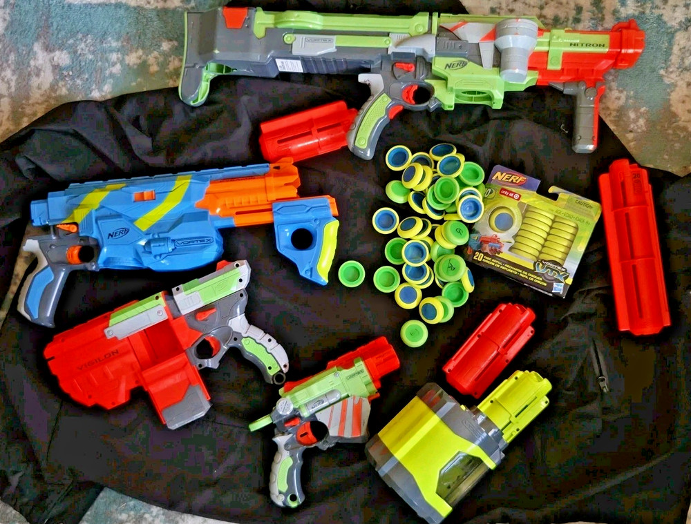 LOT NERF Vortex Blaster_PROTON-NITRON-VIGILON-PYRAGON & Ammo