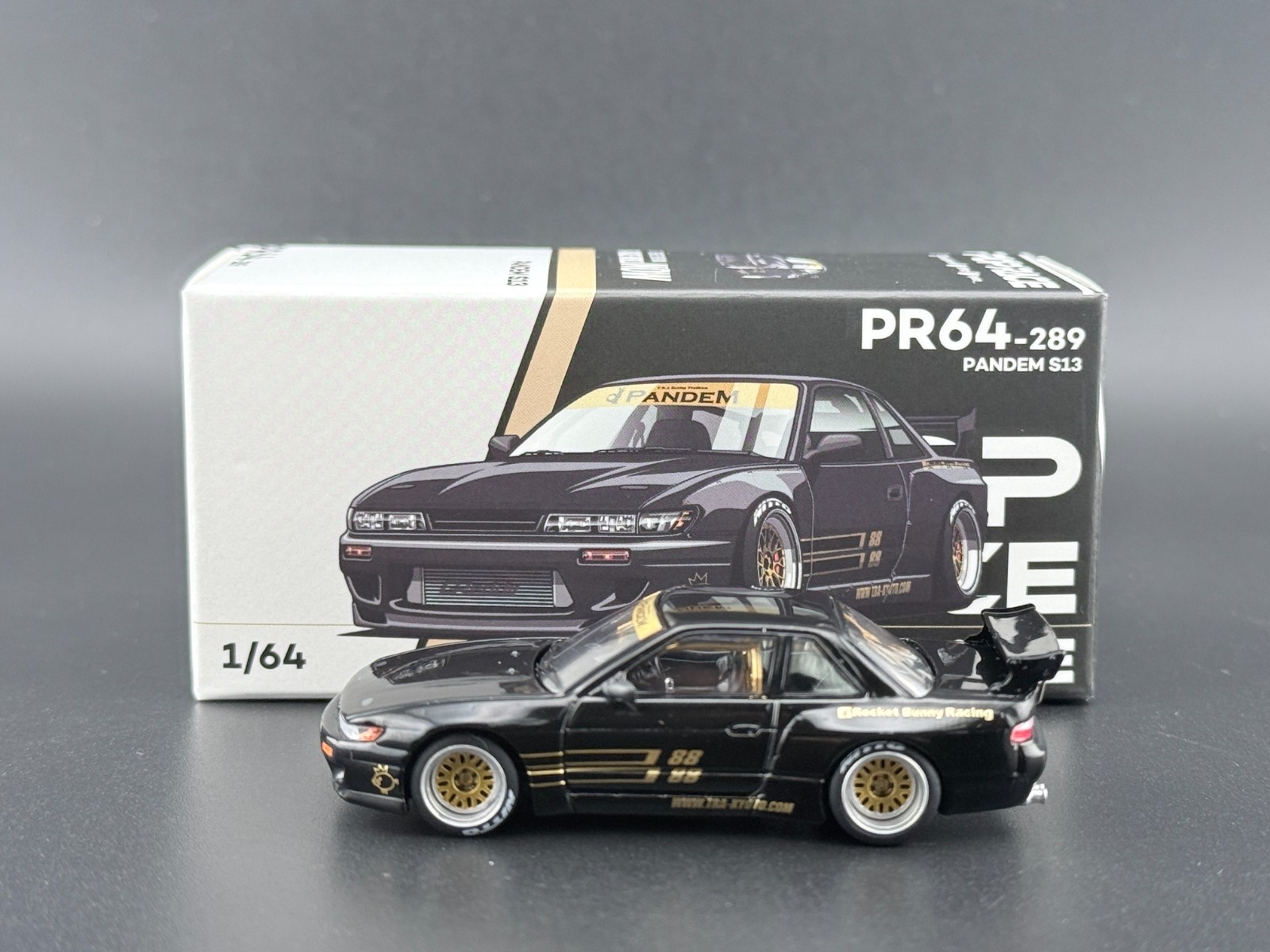 Pop Race Pandem Silvia S13 Black 640289 1/64