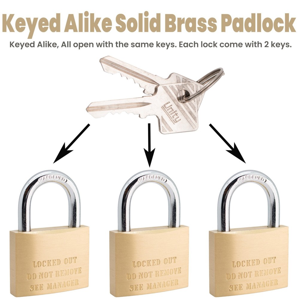 30pcs lot Keyed Alike Solid Brass Management Padlock 2" (50mm) for Self Storage