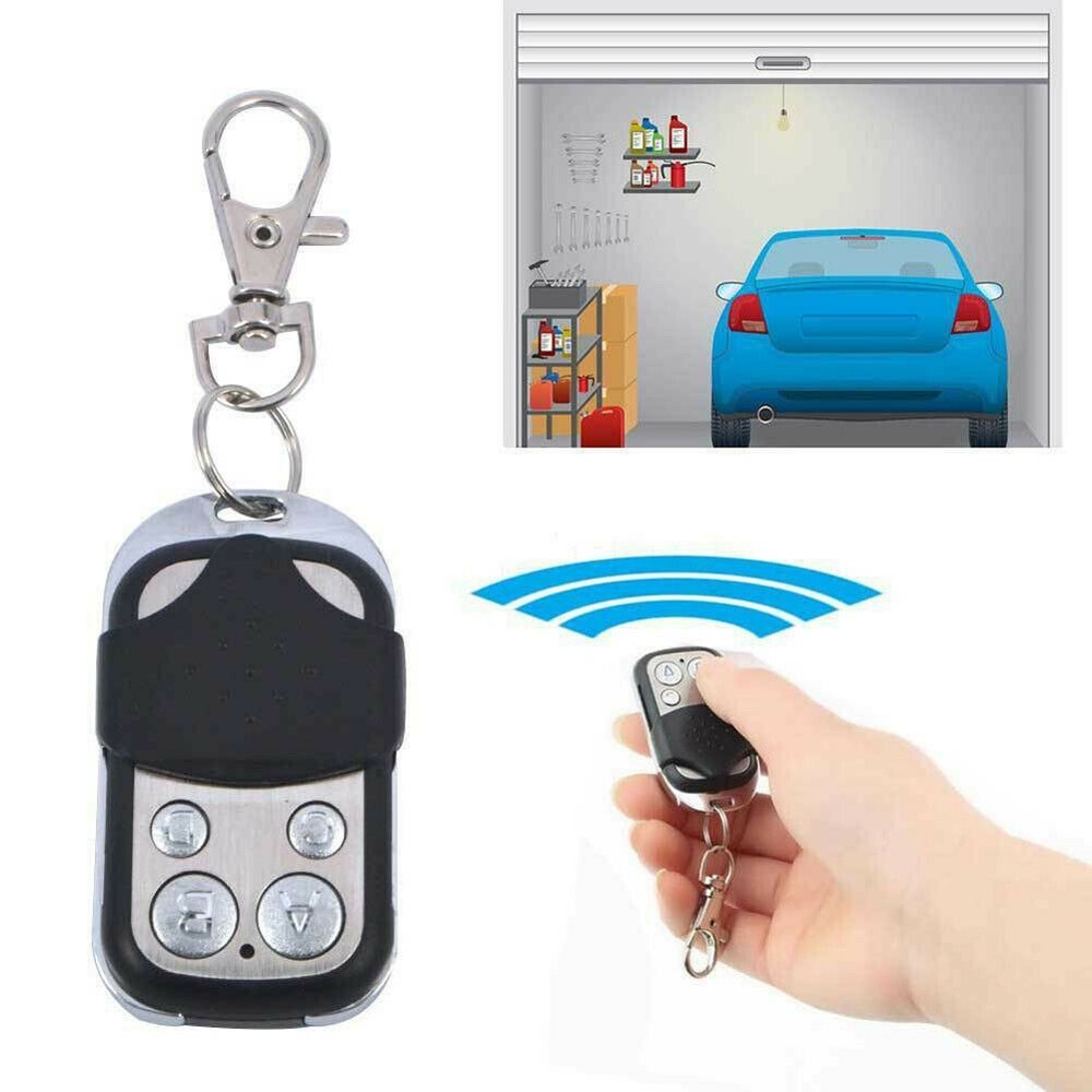 2* Universal 4 Button Gate Garage Door Open Remote Control 433MHZ Fixed Code/