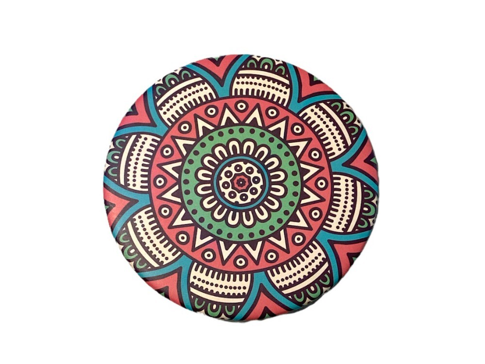 New Age Print Theme Round Folding Makeup Double Compact Mirror