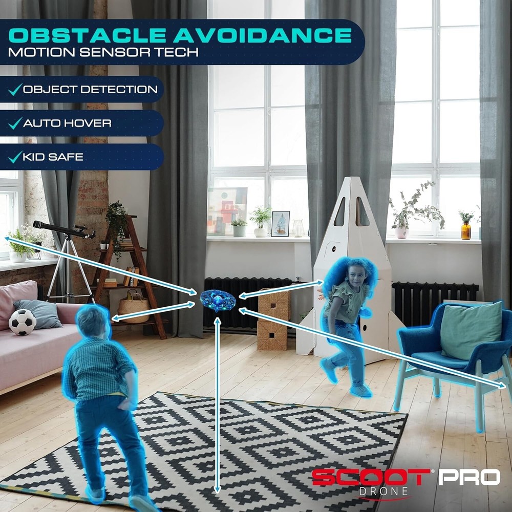 Fun 360 Degree Flip Drone - LED Projection & Obstacle Avoidance for Safe Flying