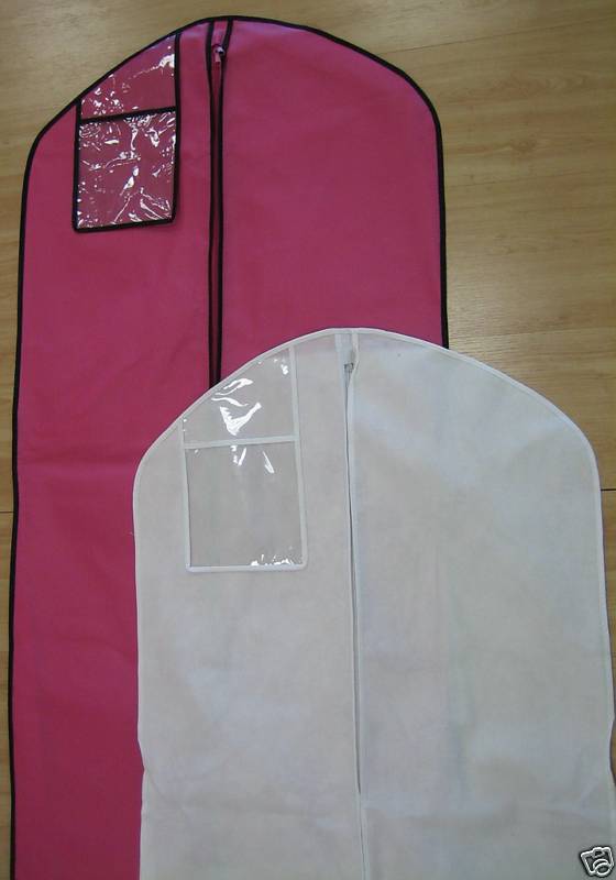 NEW BREATHABLE WHITE PROM WEDDING DRESS STORAGE GARMENT BAG