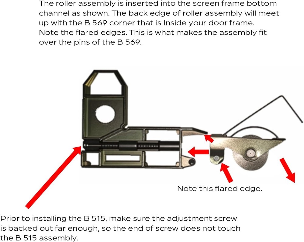 Durable Yellow Zinc Screen Door Corner Insert Set - 2 Pack, Easy Installation