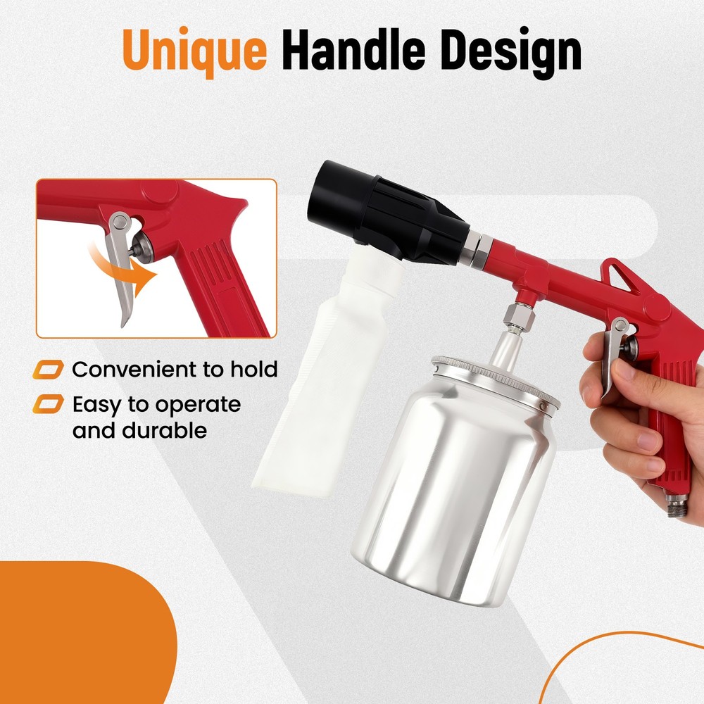Professional Sandblasting Gun Kit 2.5 Bar ABS Plastic with Recovery System