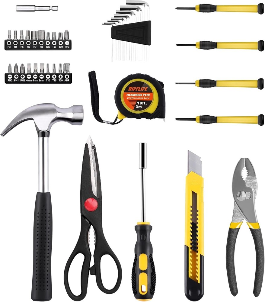 40-Piece Tool Set - General Household Hand Kit with Plastic Toolbox...