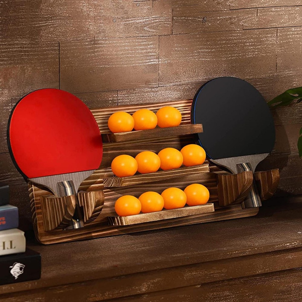 Ping Pong Paddle Holder Wall Mounted Table Tennis Racket Display Rack