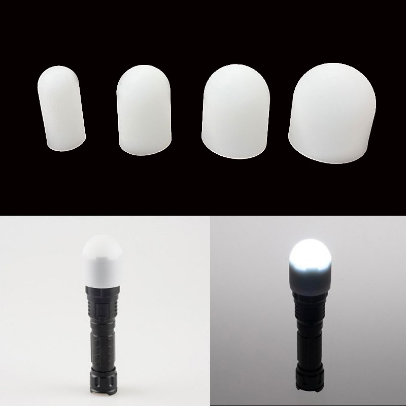 Silicone Elastic Flashlight Diffuser Lampshade Lamp Shade Flashlight Cover