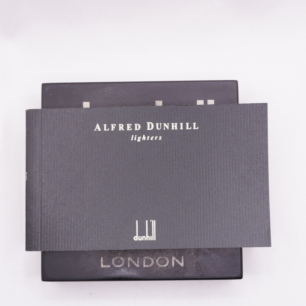 Dunhill Lighter Silver Rhombus Pattern_Ultrasonically cleaned_Working
