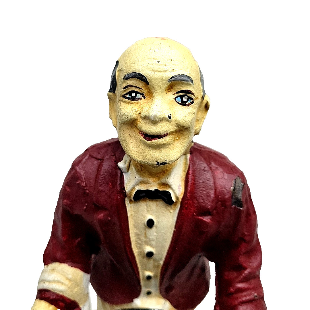 Connoisseur Statue - Old Man Butler Statue Server Cast Iron 12"- Butler Statue