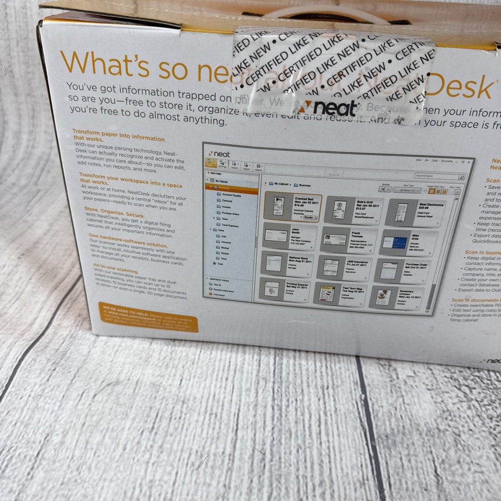 NEAT NC1000 Wireless Pass-Through Scanner - Cloud Scanner & Data Filing System