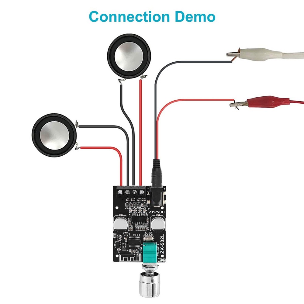 ZK‑502L Bluetooth Power Amplifier Board Stereo Digital Audio Amplifier WT