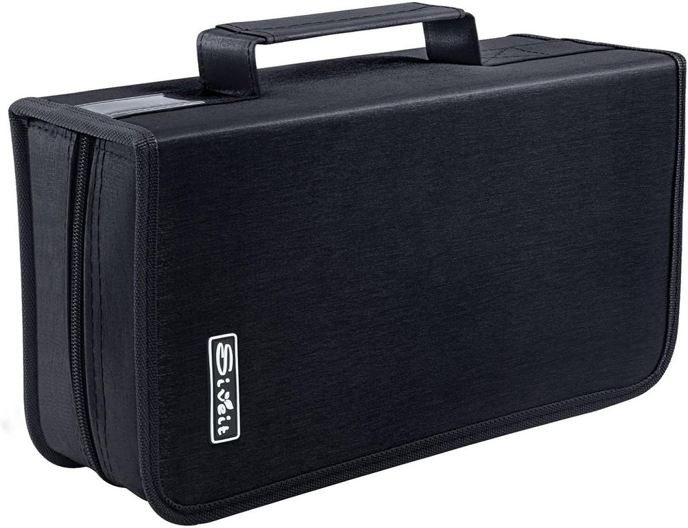 DVD Case Holder, CD/DVD Wallet Binder Holder 160 Capacity CD Black