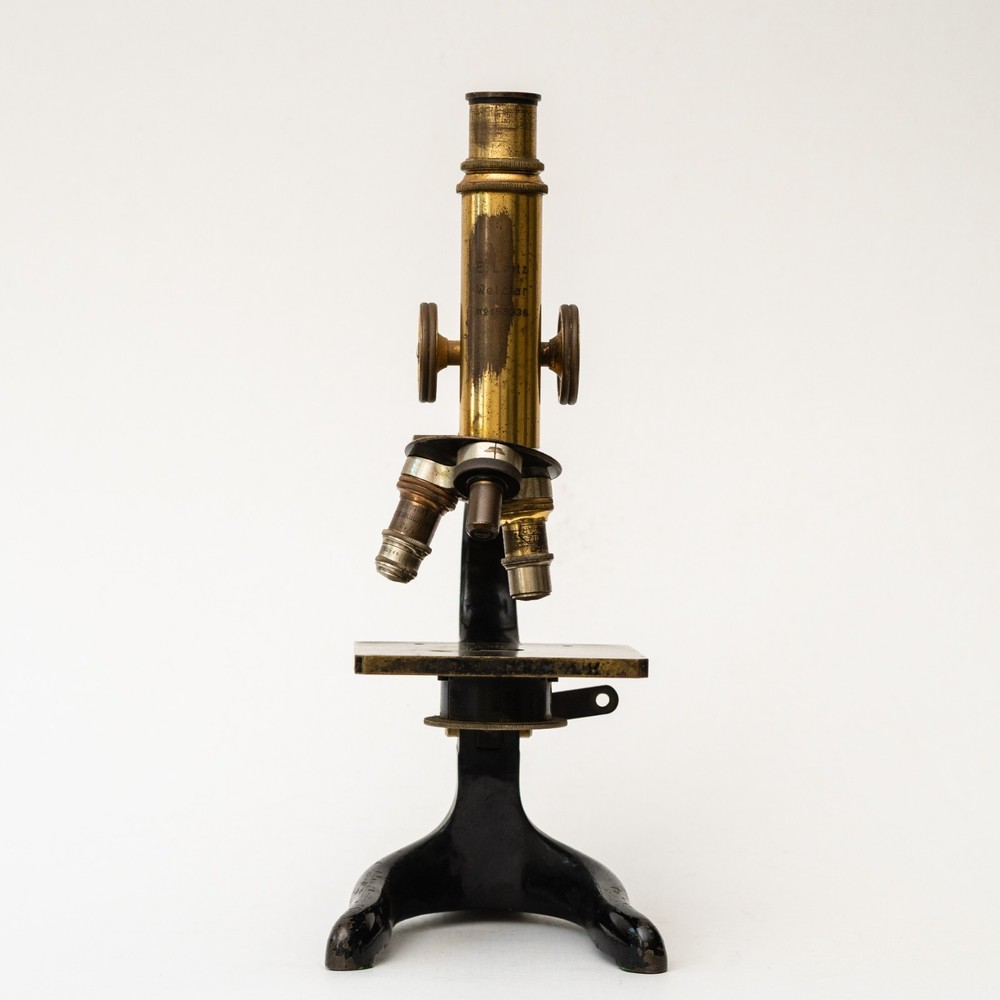 E. Leitz Wetzlar microscope 1912 Brass Microscope serial # 158336