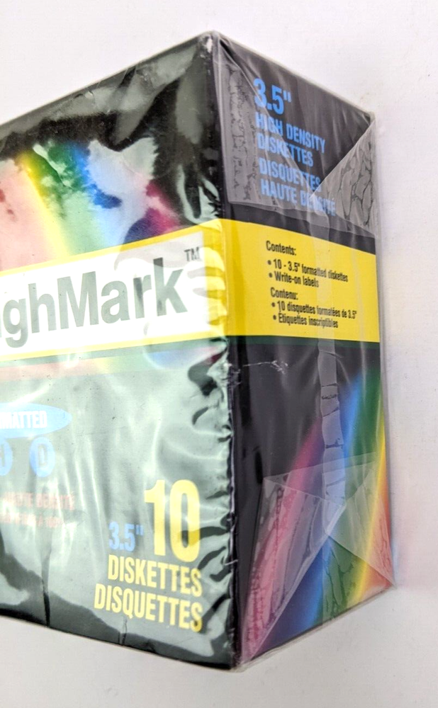 HighMark 2HD IBM Formatted 3.5 microdiscs floppy New Sealed 10 pack