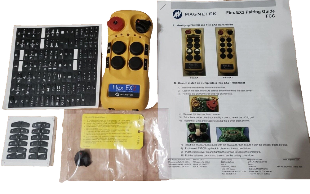 FLEX 4EX2 Magnetek FLEX-4EX2-G1 / FLEX4EX2G1 Radio Remote Control