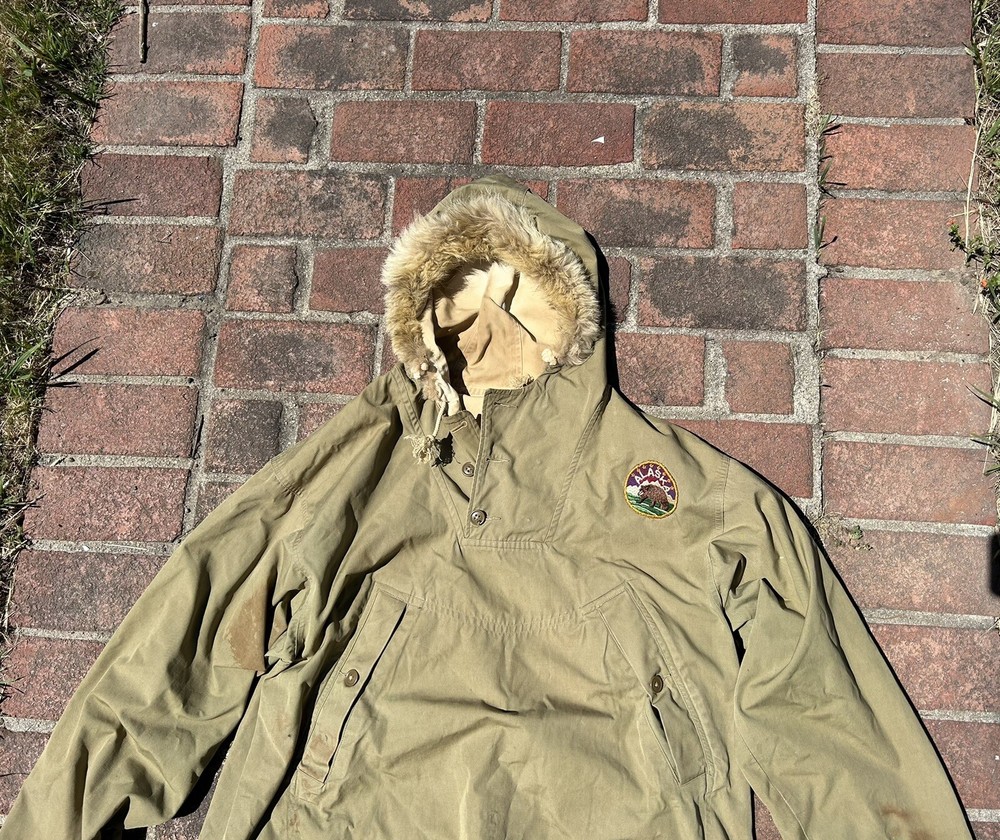 WWII US ARMY WINTER 10th MOUNTAIN REVERSIBLE ALASKA SKI PARKA JACKET COAT XLARGE
