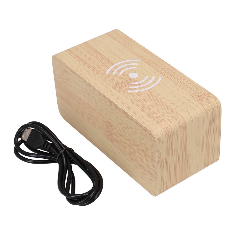 Clock Home D??cor Office Decor Temp Wireless Charging 12/24 Hour Switch